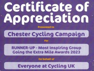 Cycling UK Runner-up Award Image
